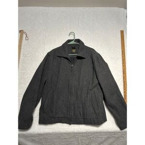 OLD NAVY Men's Charcoal Wool Blend Zip Up Jacket Large